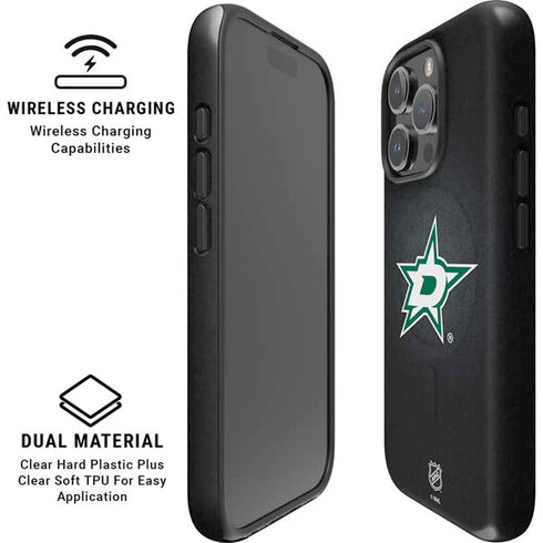 NHL Dallas Stars Black Background iPhone 16 Pro Magsafe Impact Case